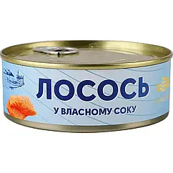 Лосось консервований у власному соку Amberfish 240 грамів
