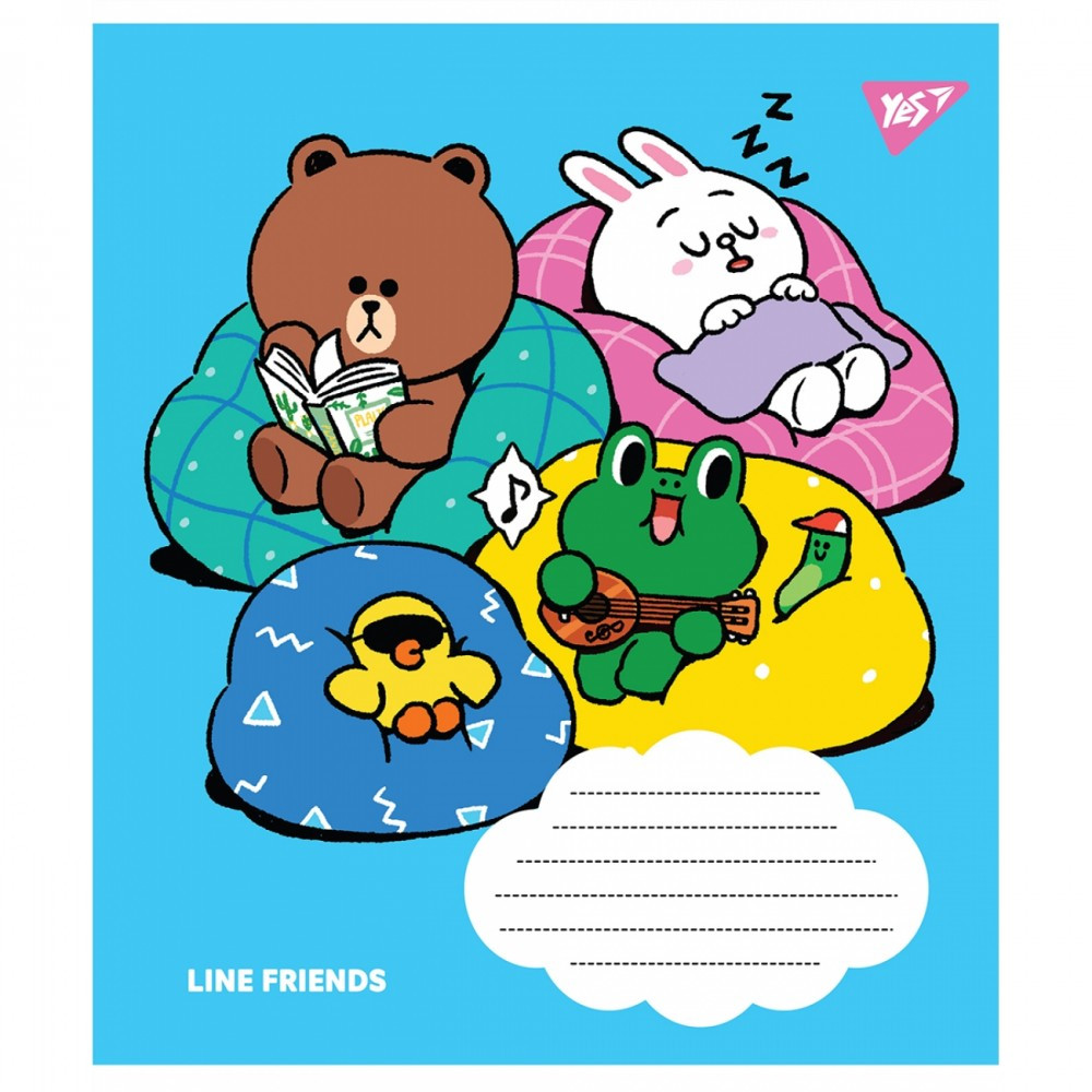 Нотний зошит A5 12 аркушів Line friends 766255/Yes