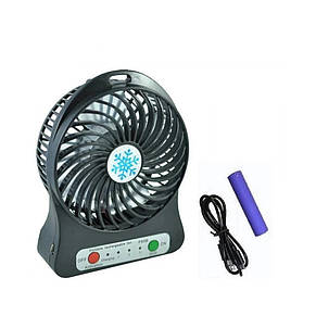 Міні-вентилятор Portable Fan Mini 3 швидкості, Чорний, фото 3