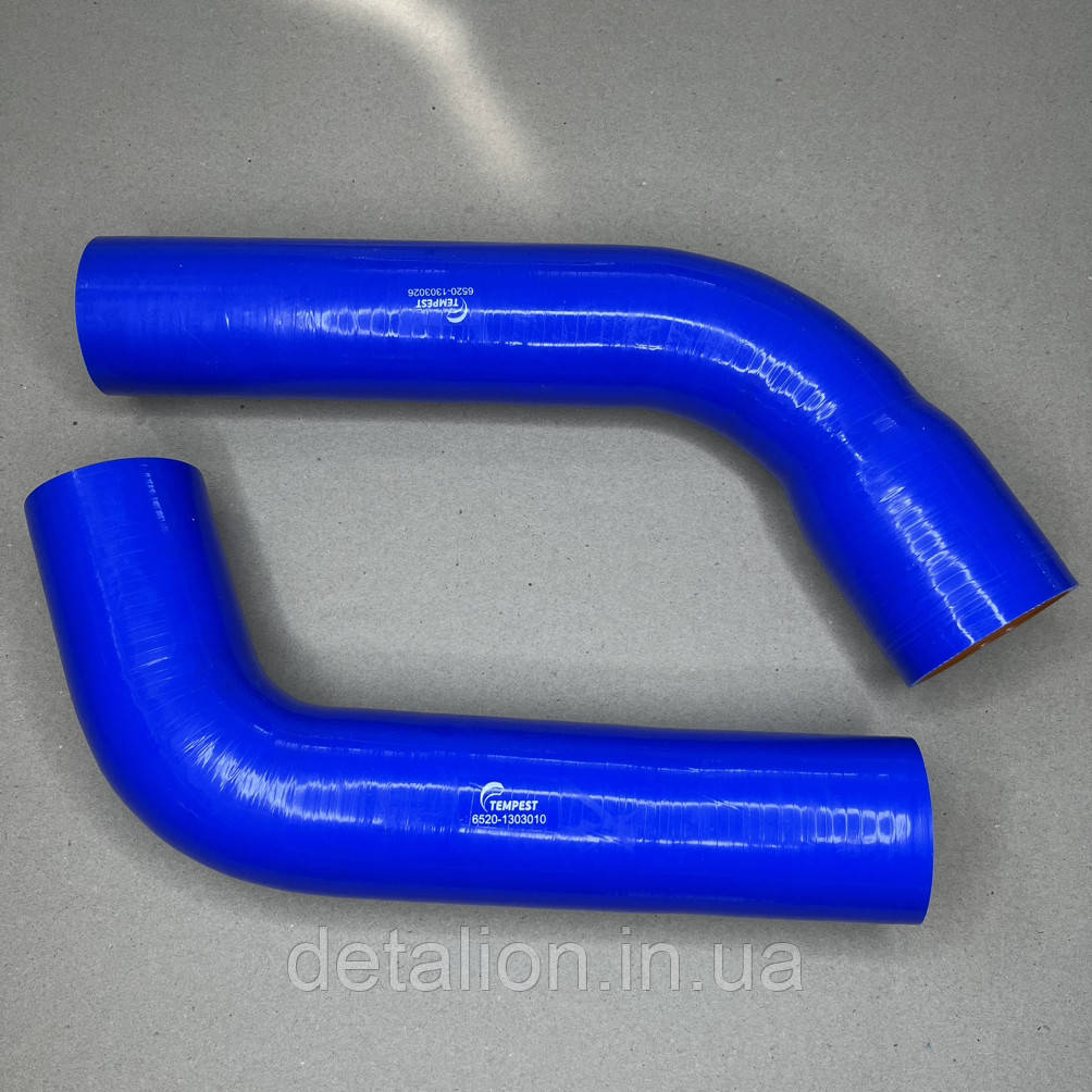 Патрубок радіатора КАМАЗ ЄВРО силікон (комплект. 2 шт.) 740.30-1303000, фото 1