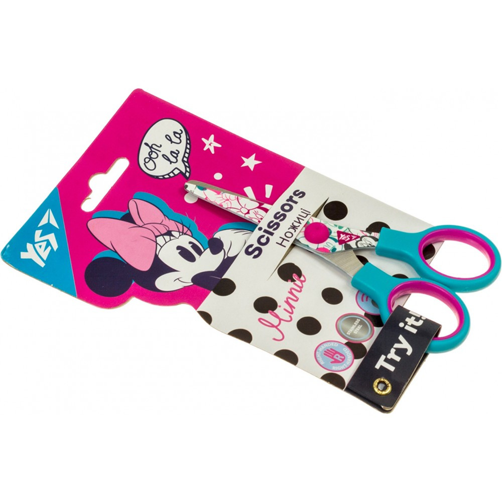 Ножиці дитячі "Yes" 480416 Minnie Mouse 13см з принтом на лезі