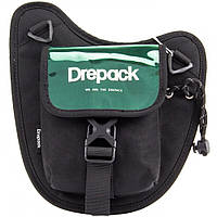 Сумка плечова 1 відділення, 1 карман чорно-зелена KB-3988-green (368-3)