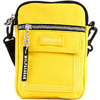 Сумка плечова 1 відділення, 2 кармани жовта ML-001-yellow (368-3)