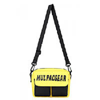 Сумка плечова 1 відділення, 3 кармани жовта KB-1308-E-yellow (368-3)
