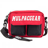 Сумка плечова 1 відділення, 3 кармани червона KB-1308-E-red (368-3)