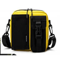 Сумка плечова 1 відділення, 3 кармани чорно-жовта MT-002-yellow (368-3)