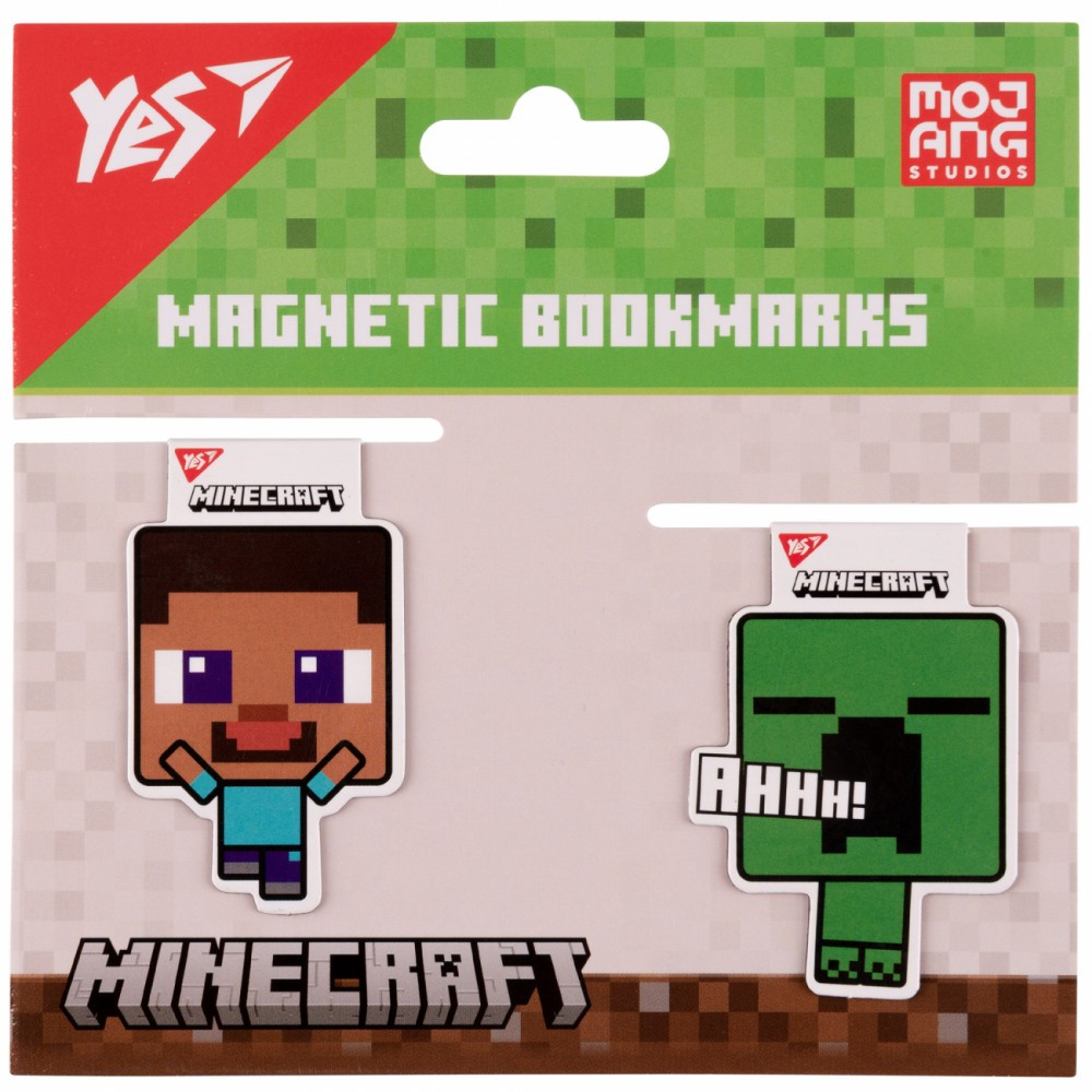 Закладка магнітна "Yes" 708101 Minecraft Creeper 2 штуки
