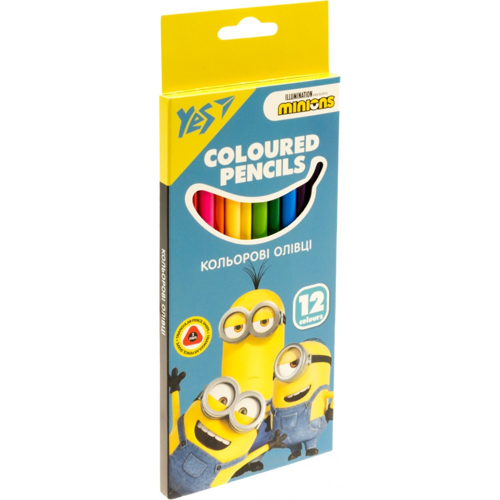Олівці кольорові 12 кольорів "Yes" 290706 Minions