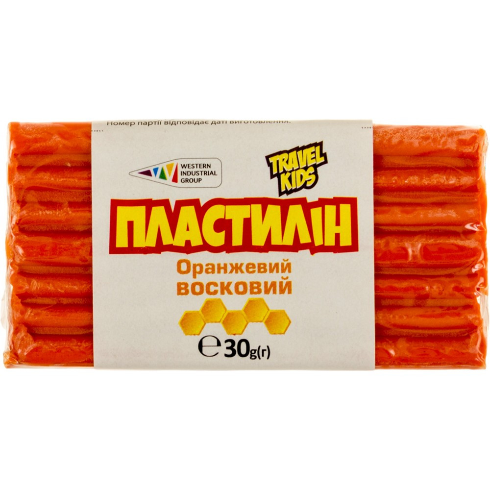 Пластилін "Гамма UA" 30гр помаранчевий, восковий 333106