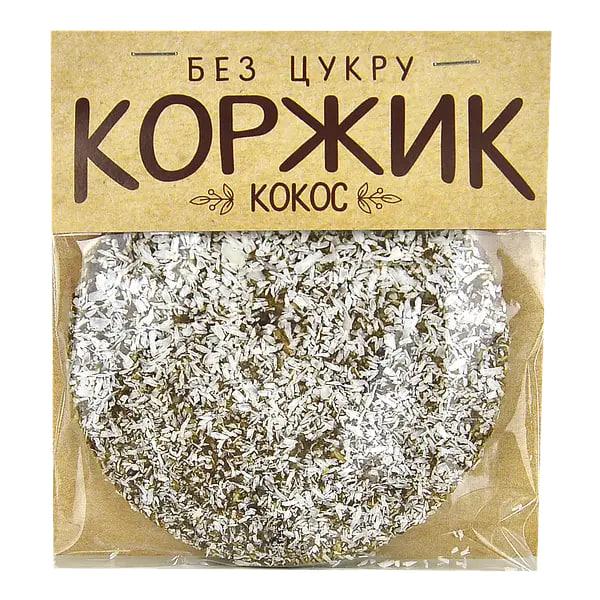 Коржик Кокос без цукру, 48г, фото 1