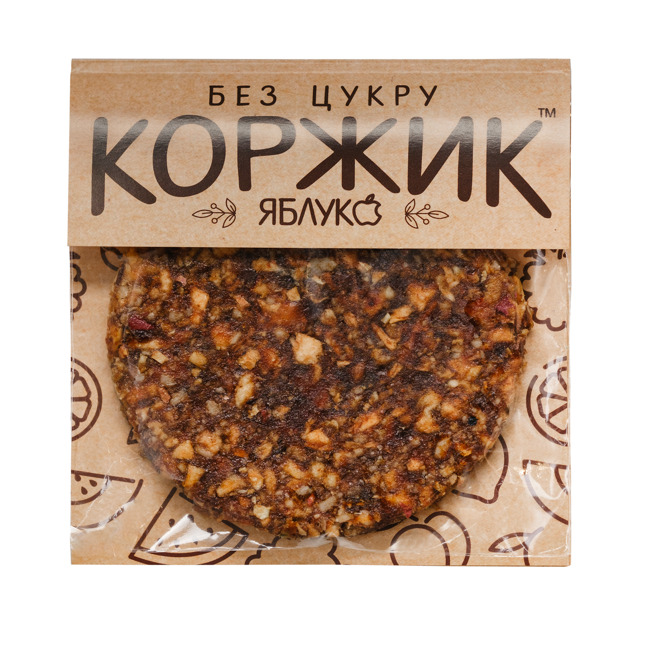 Коржик Яблуко без цукру, 48г