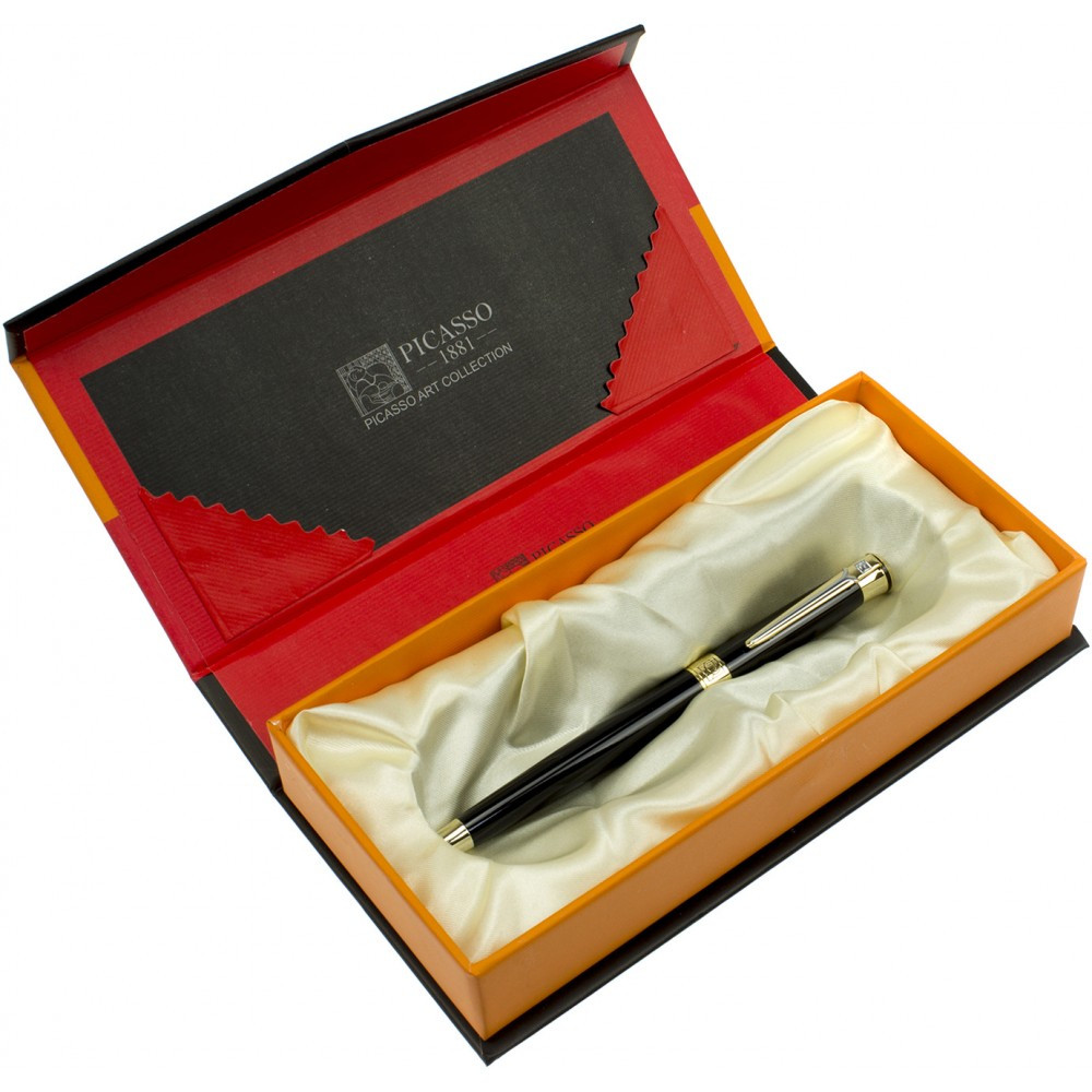 Ручка капілярна "Picasso" 903R в подарунковій упаковці, чорний корпус (368-10)