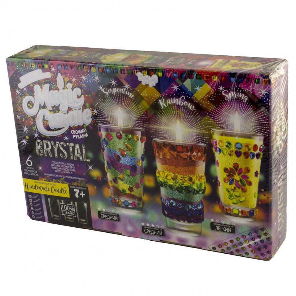 Набір креативної творчості "Magic Candle Crystal" парафінофі свічки MgC-02-01/DankoToys