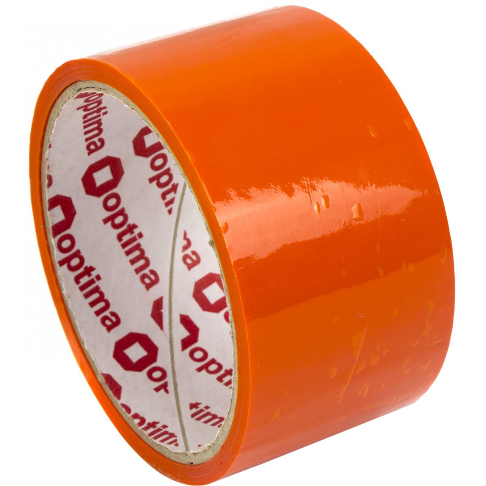 Стрічка клейка пакувальна "Optima" 48ммх30м помаранчева O45304-06 (топ-4)