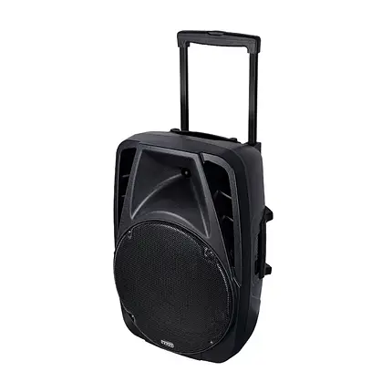 Переносна Bluetooth-колонка Temeisheng A19T 12-дюймовий акумуляторний динамік на колесах + 2 мікрофони, фото 1