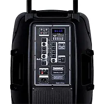 Переносна Bluetooth-колонка Temeisheng A19T 12-дюймовий акумуляторний динамік на колесах + 2 мікрофони, фото 5