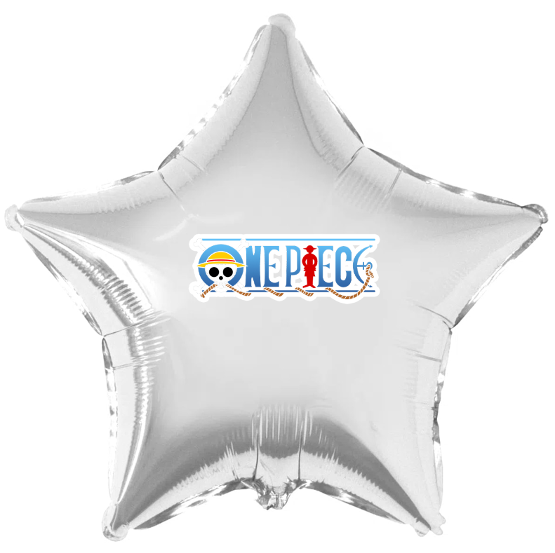 Наклейка на шар "Ван Піс / One Piece Команда солом'яного капелюха" лого на кульку 18 дюймів (без кульки)