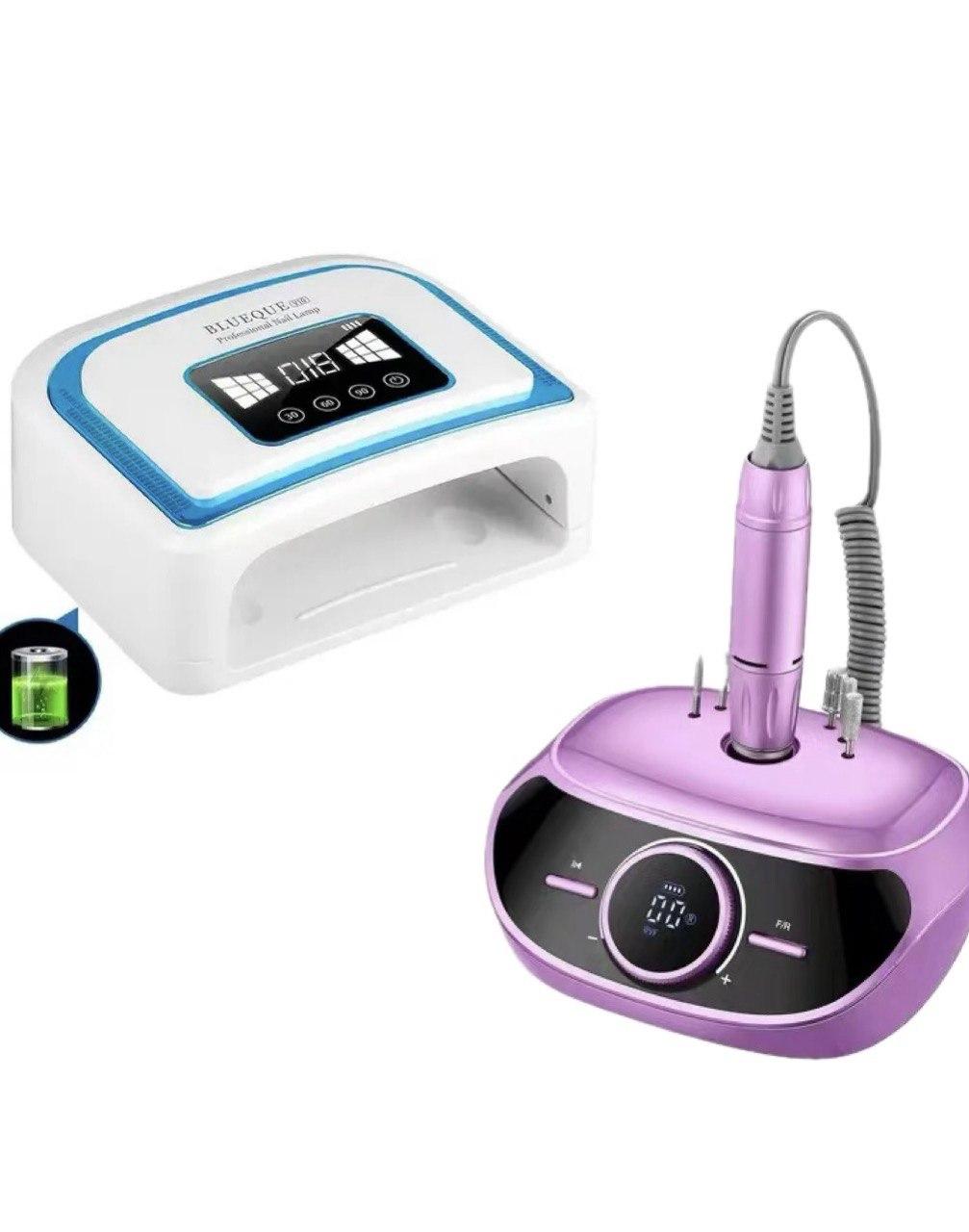 Набір для манікюру :Лампа BQ V10 на 120 Вт +фрезер S-303 на 65Вт на акумуляторі.