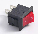 Кнопка кнопковий перемикач KCD11 SPST 2pin 250В 3А 10x15мм чорний червоний білий Червоний