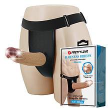 Страпон - Pretty Love Harness Briefs Houston 6.8"