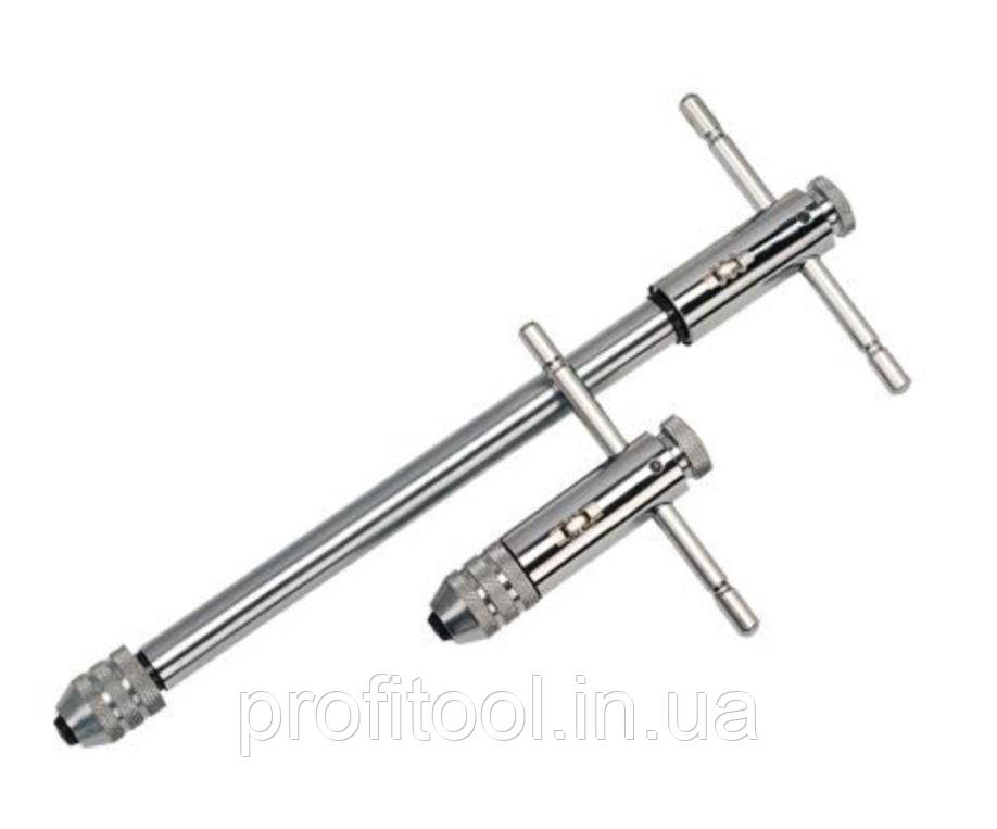 Мітчикотримач PROFITOOL цанговий з тріскачкою №1; М3-10; 1/8"-3/8"; розмір захвату 2,4-5,5 мм; L=85 мм (49010), фото 1