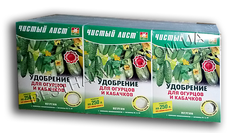 Добриво "для огірків і кабачків" 300 г «Чистий лист», оригінал, фото 1