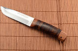 Мисливський ніж, ніж для мисливця, шкіряний чохол в комплекті, фото 3