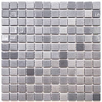 Мозаика АкваМо Limited Edition 32 31.7х31.7 серый микс,стеклянная для ванны, душевой,кухни,хамама за 1 ШТ