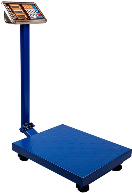 Торгові ваги Grunhelm GSC‑150 до 150 кг платформа 300×400 мм нержавіюча сталь живлення мережа/акумулятор дисплей ЖК, фото 1