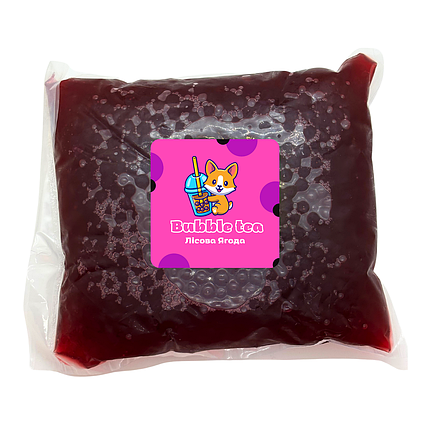 Bubble tea кульки смак "Лісова ягода" 1.25кг Дой пак, фото 1