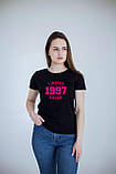 Жіноча футболка. Друк на футболці. Футболка з принтом Limited edition (з твоїм роком народження), фото 3