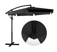 Садова парасолька Garden Rosa з ручкою 300 см Графіт + Чохол у подарунок