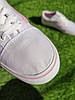 СКИДКА 37 р Білі тканинні кеди VANS white/Pink з рожевою смугою жіночі текстильні весна-літа, фото 6