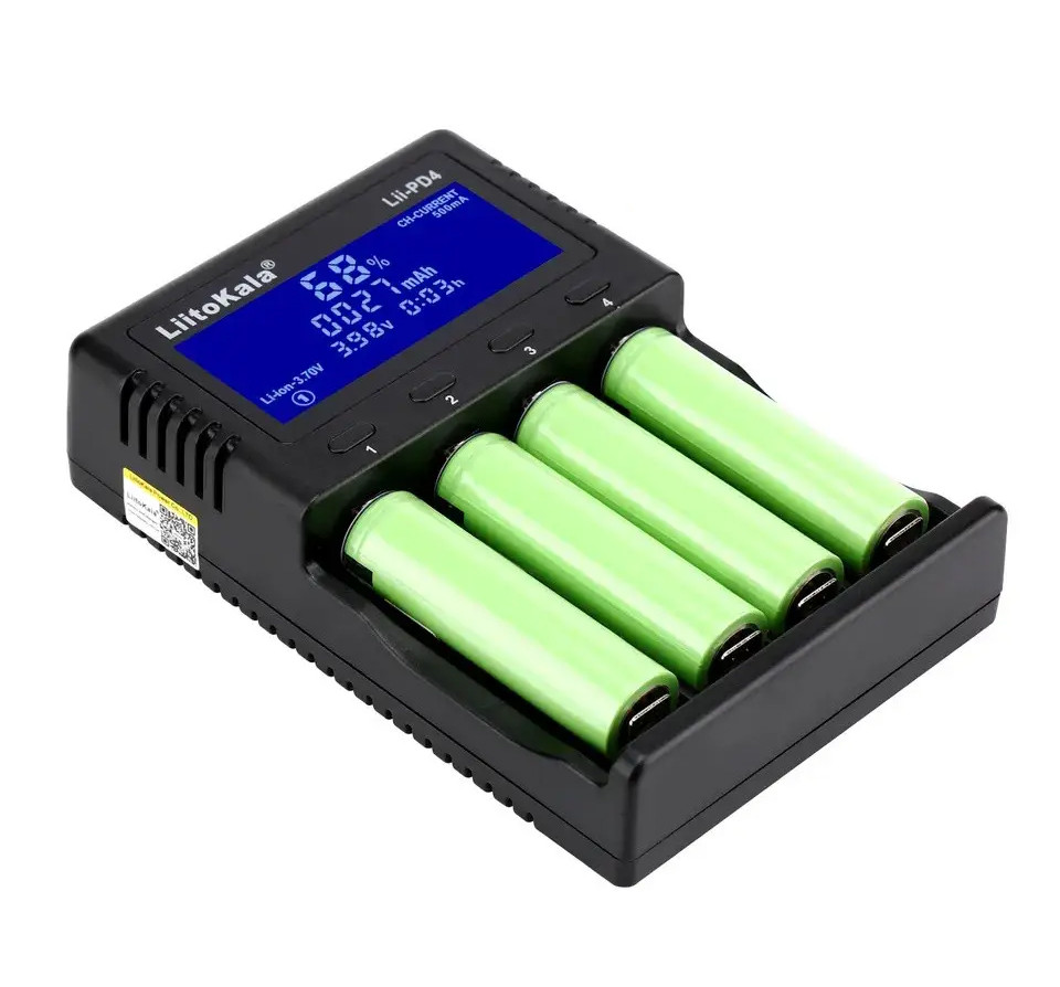 Зарядний пристрій для 4 акумуляторів Li-Ion/LiFePO4/Ni-Mh Liitokala Lii-PD4 (8901), фото 1