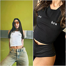 Жіночий топ без рукавів із написом розміри норми