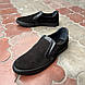 Перфоровані мокасини чорні з нубуку 46 47 48 49 розмір, фото 4