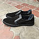 Перфоровані мокасини чорні з нубуку 46 47 48 49 розмір, фото 9