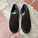 Перфоровані мокасини чорні з нубуку 46 47 48 49 розмір, фото 8