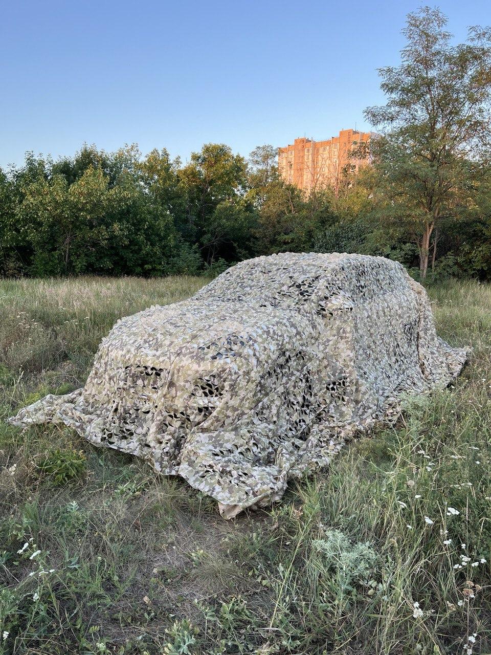 Маскувальна сітка 6х8 для автомобіля, пікапа, позашляховика та техніки. Суха трава