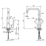 Змішувач для кухні Lidz Nicole 014F1 (k35) LDNIC014F1CRM22010 Chrome, фото 3