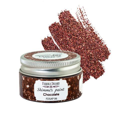 Фарба з глітером Shimmer paint, колір Шоколад 30 мл
