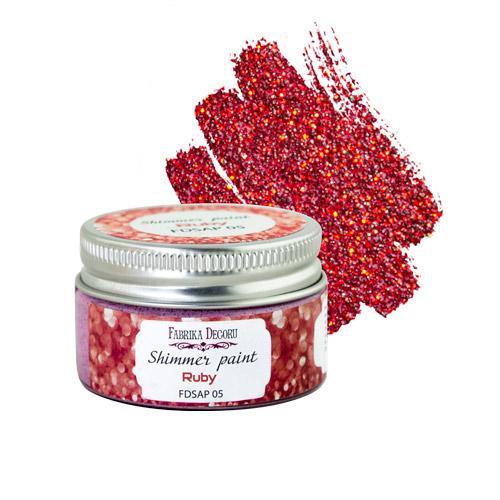 Фарба з глітером Shimmer paint Рубін 30 мл