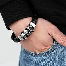 Браслет з черепами BKZ028, фото 4