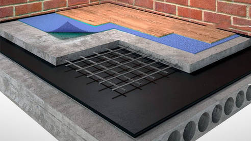 Звукоізоляція підлоги під стяжку