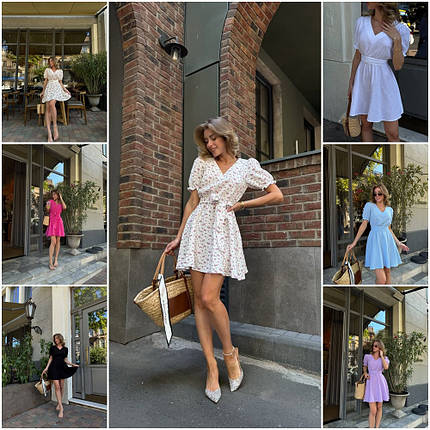 Красиве плаття вільного муслін короткі рукави розміри норма, фото 1