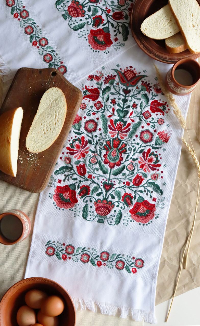 Набір для вишивки хрестиком Рушник Традиційний (33 х 225 см) Абрис Арт AHE-003, фото 1