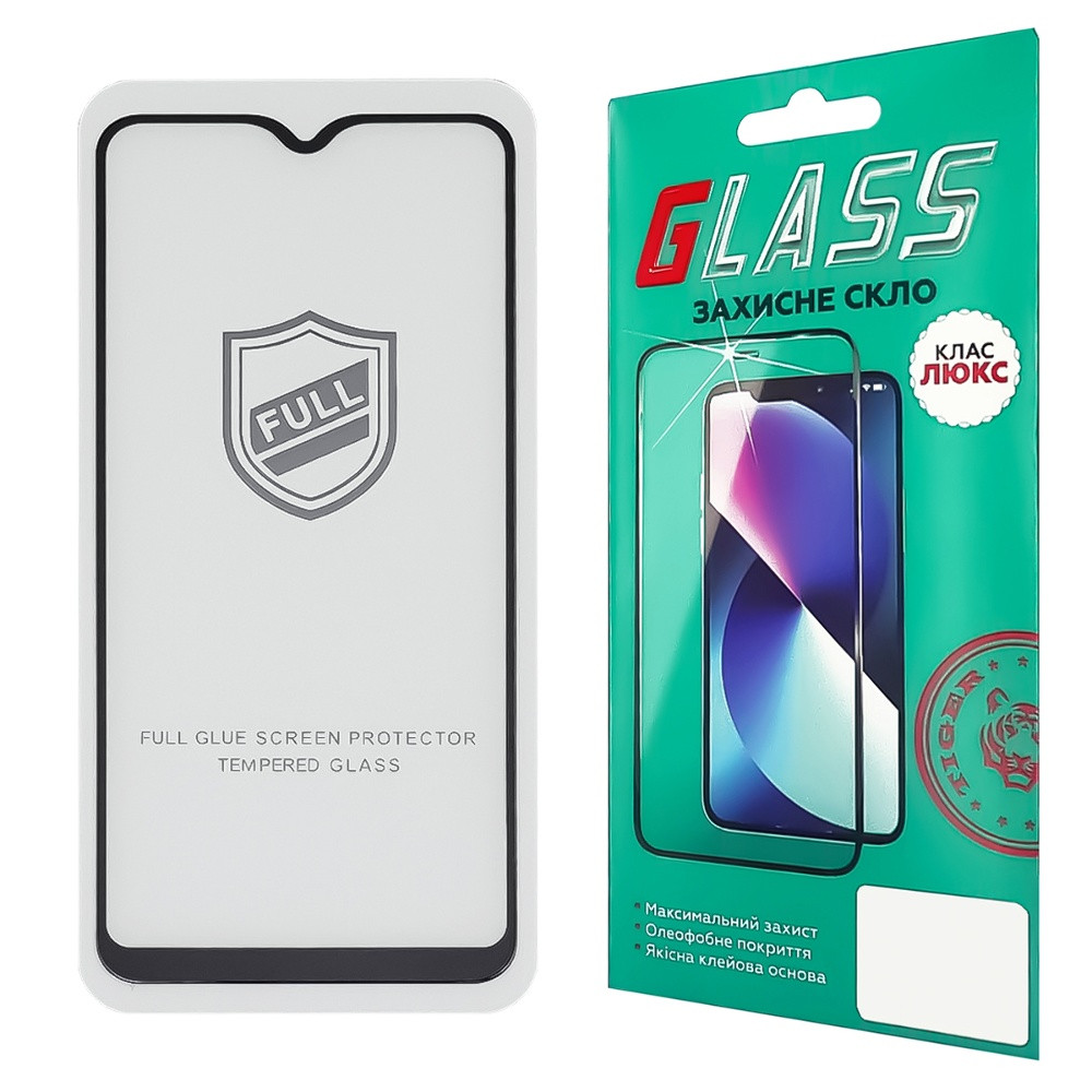 TU  TU Защитное стекло для Samsung A107 A10S (2019) Full Glue (0.25 мм, 2.5D, чёрное) Люкс, фото 1