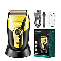 Електробритва VGR V-383 чоловіча професійна шейвер акумуляторна для сухого та вологого гоління, фото 2