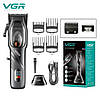 Професійний тример VGR V-269 машинка для стриження волосся й бороди на акумуляторі з насадками, фото 9