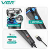 Електробритва VGR V-314 чоловіча професійна роторна акумуляторна для сухого та вологого гоління, фото 6